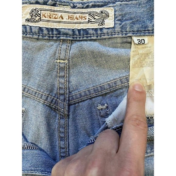 Krizia Jeans Light Wash High Waisted Mom Jeans Vin - Picture 7 of 7